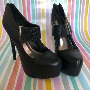 High heeled platform Mary Janes for a night out!